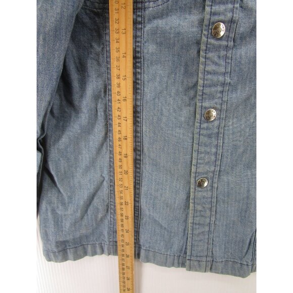 VINTAGE Lee Jacket Small Western Trucker Denim Shacket 70s Snap USA * - Picture 8 of 15